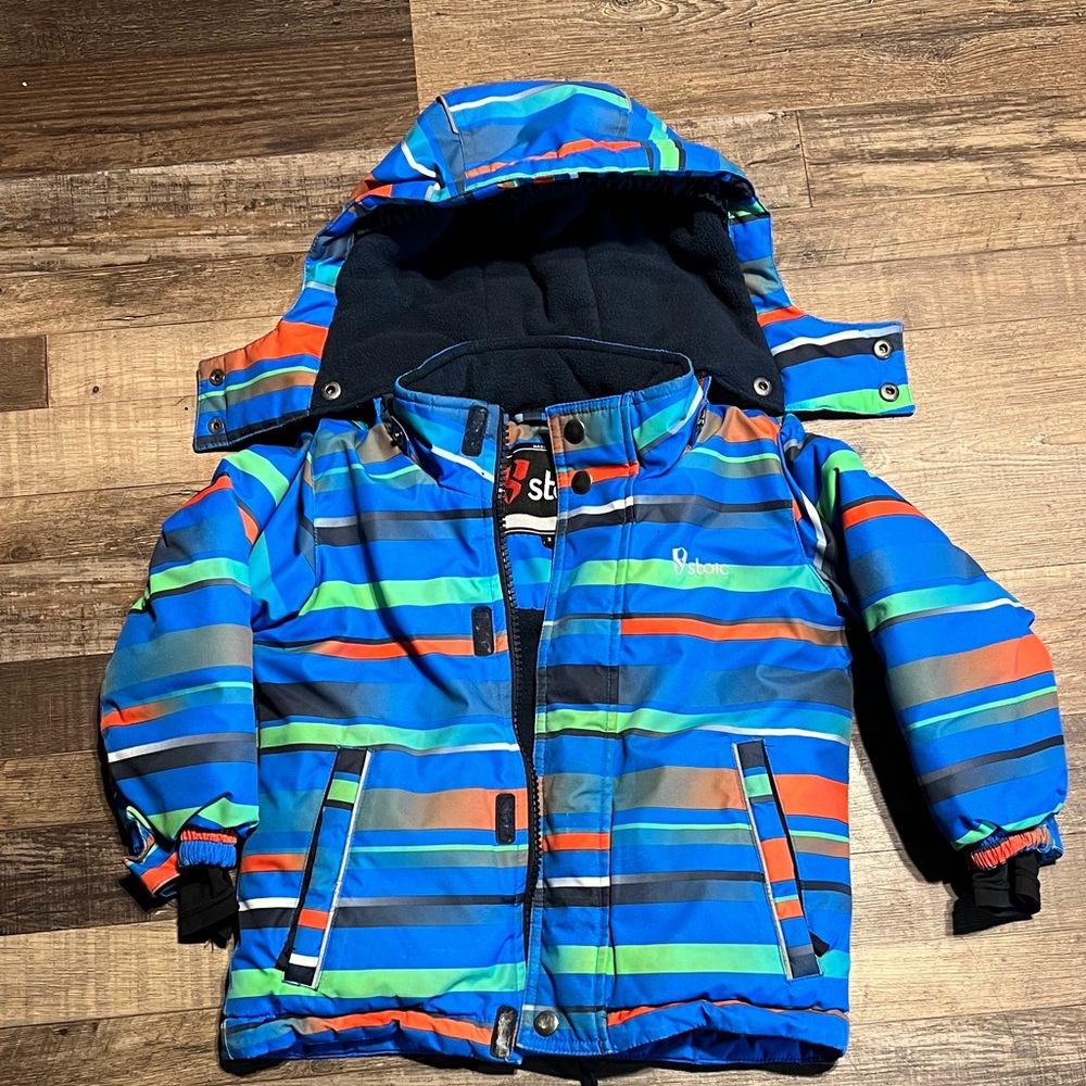 Stoic Alpine Blue Stripe Ski Jacket toddler Sz 3